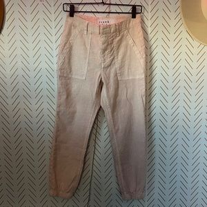 NWOT Frank & Eileen Jameson Utility Jogger Italian Performance Linen Pale Pink 4